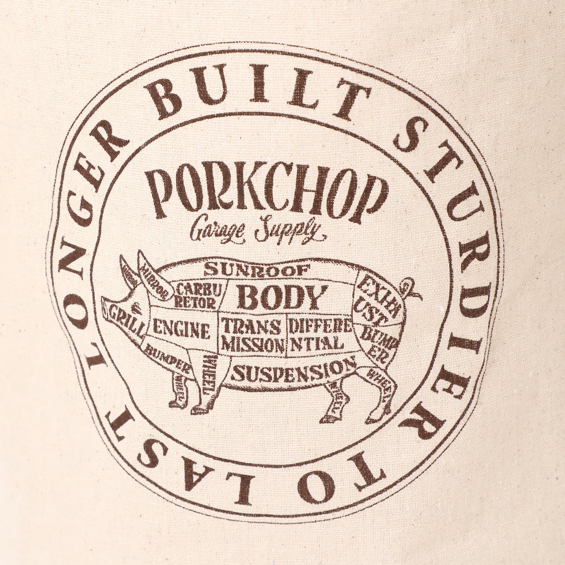 LAUNDRY BAG/NATURAL | PORKCHOP GARAGE SUPPLY