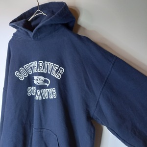 ギルダン　スウェット　プルオーバー　カレッジパーカー　ネイビー　L