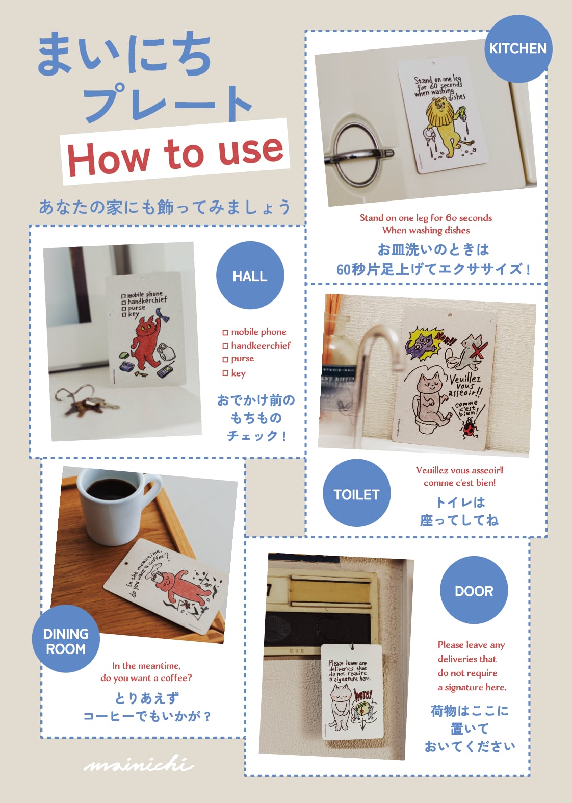 鹿児島睦 「まいにちプレート」5 種セット | Blue Sheep Shop