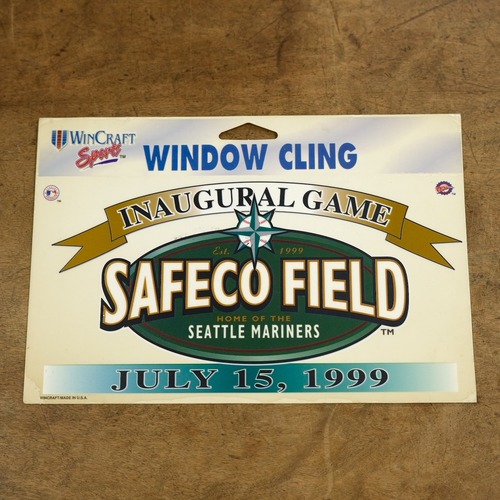 4333M2 Safeco Field July 15, 1999 Inaugural Game Seattle Mariners Window Cling Win Craft セーフコ・フィールド シアトル・マリナーズ ヴィンテージ ステッカー 野球 MLB メジャーリーグ コレクション グッズ
