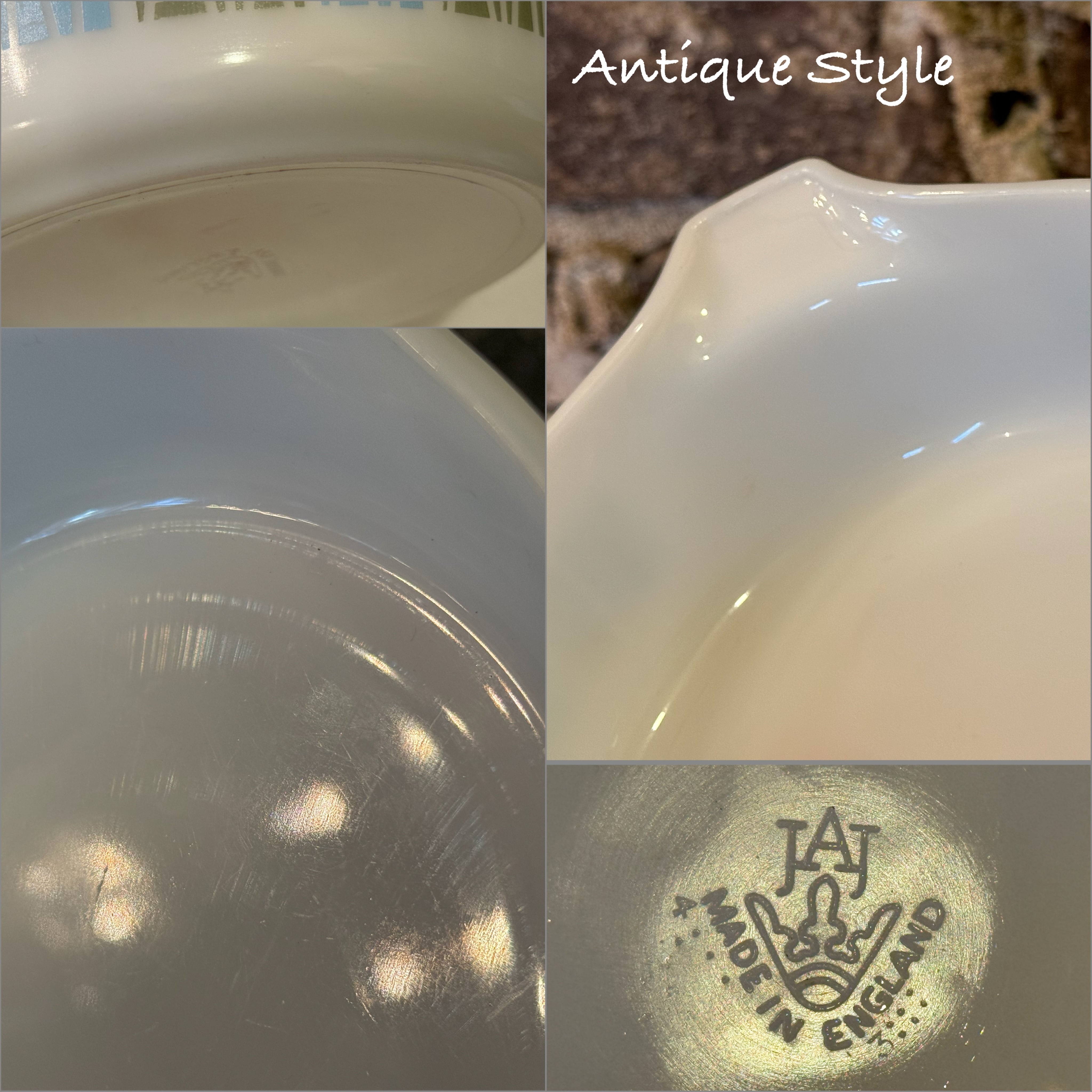 JAJ イングランド オールドパイレックス Pyrex ホワイト × マッチ