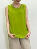 Vintage Matcha Green Silk Sleeveless Top