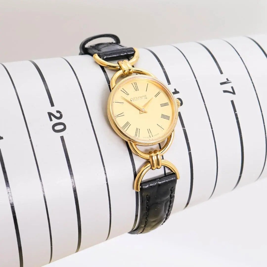 稼働 GUCCI 腕時計 ゴールド 6000.2.L 稼働 GUCCI 腕時計 ゴールド 6000.2.L レディース レザー2928 | Like a