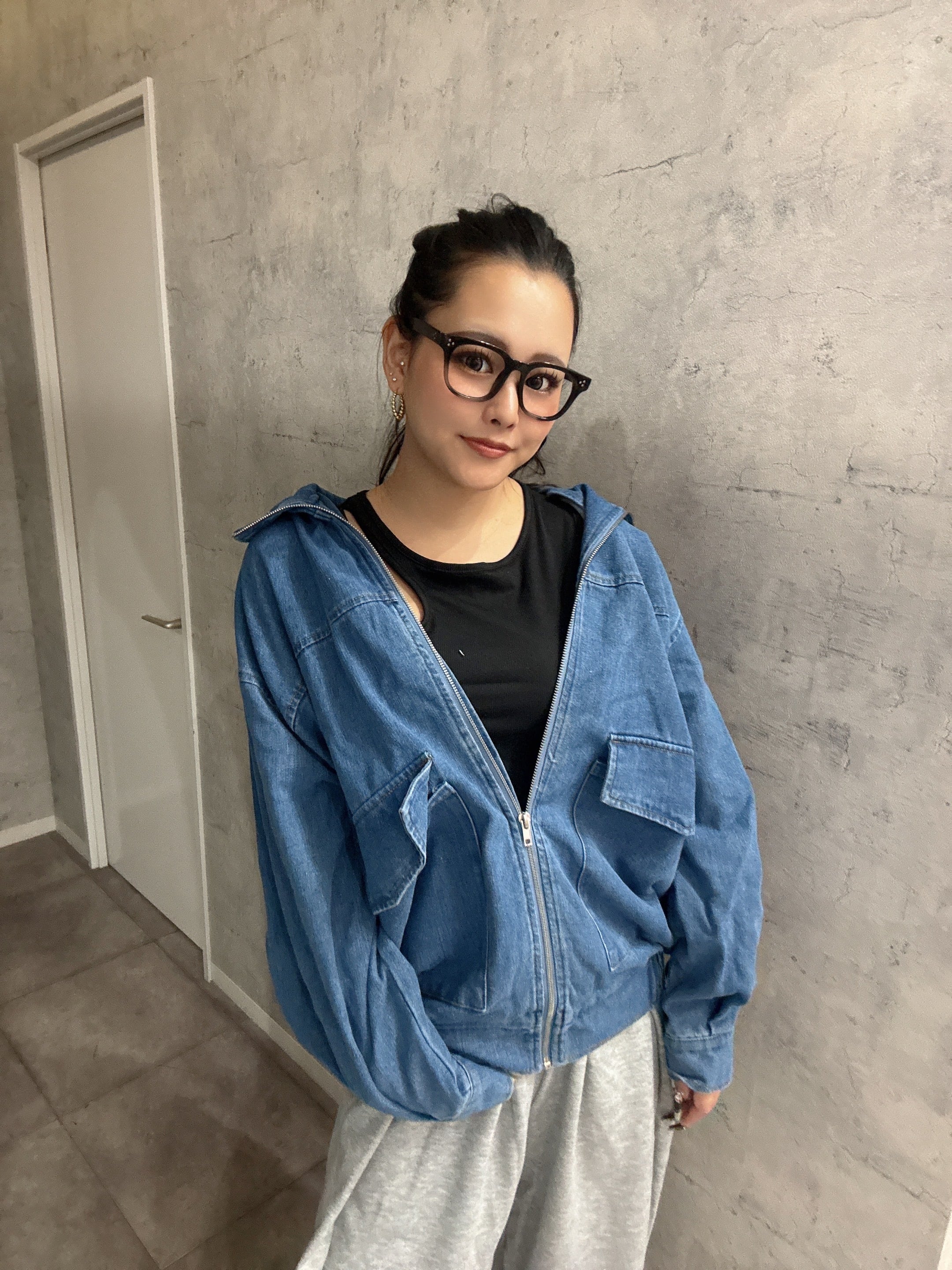 スタンドネックオーバーサイズデニムジャケット | 株式会社Ache