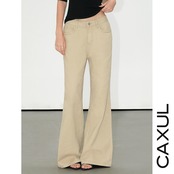 Low Waist Flare Jeans / Beige