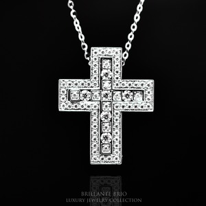 【K14】double cross necklace