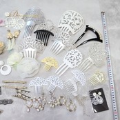 フラメンコ 小物 小道具 アバニコ ペイネタ ピアス イヤリング フローレス ヘアピン 扇子 花 薔薇 ホワイト系 白 アクセサリー まとめ売り セット 小物セット イベント用 舞台用 ダンス用 白系 コスチューム 豪華 ヘアピン 花飾り おしゃれ お得セット