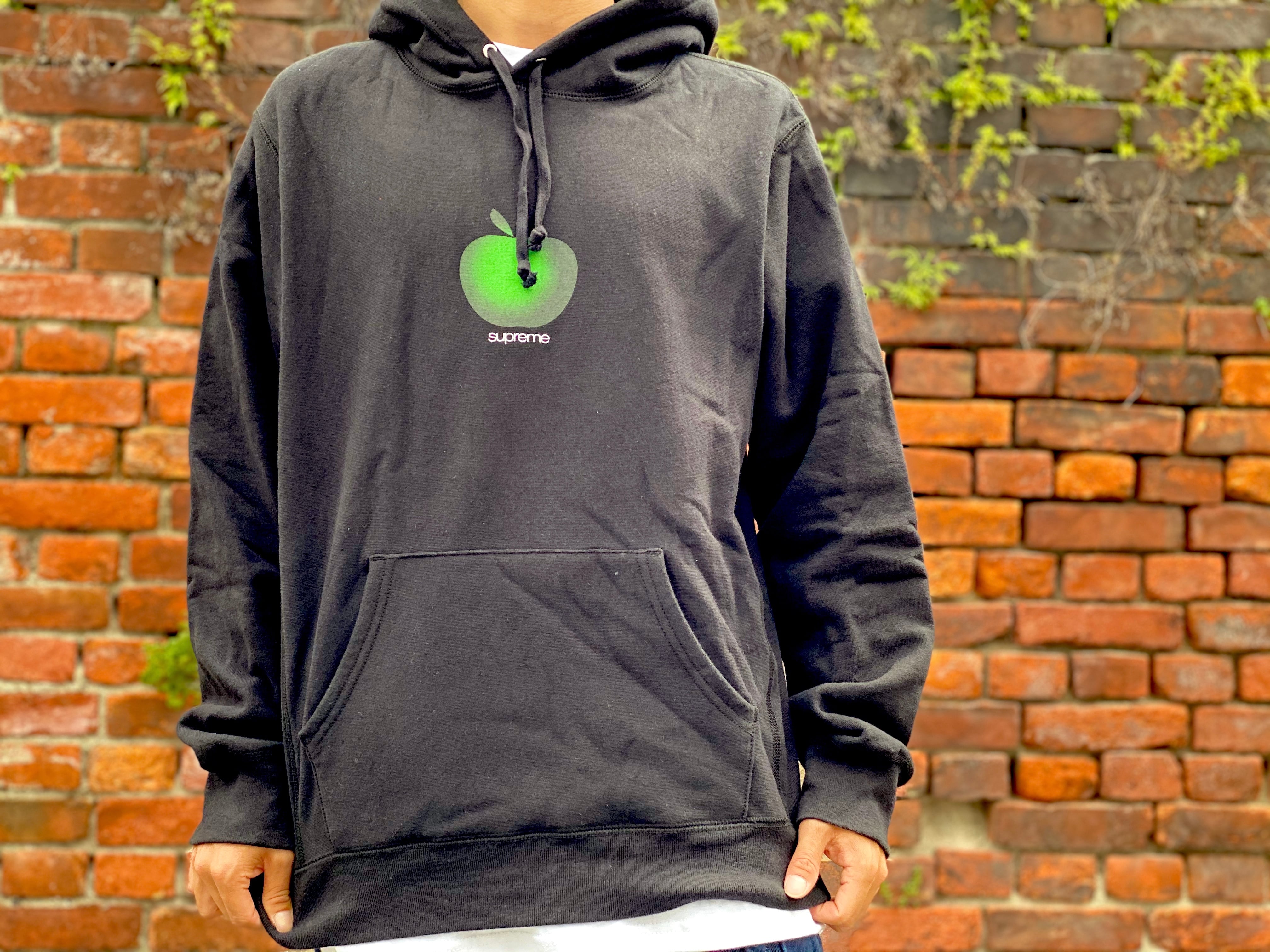 Supreme 19SS APPLE HOODED SWEATSHIRT BLACK MEDIUM 100HF6108 