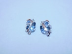 銀色に青色石のイヤリング(トファリのビンテージ) Torifari vintage earrings