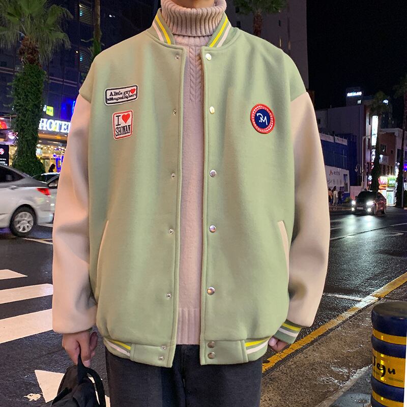 【新作】【送料無料】 Yidaoヴィンテージ2020秋冬eseファッションブランドスポーツショートベースボールカラージャケット男子学生ファッションブランドウールジャケット-アリババ オータム 秋物 ウィンター 冬物 ビンテージ hip6-161125492111645