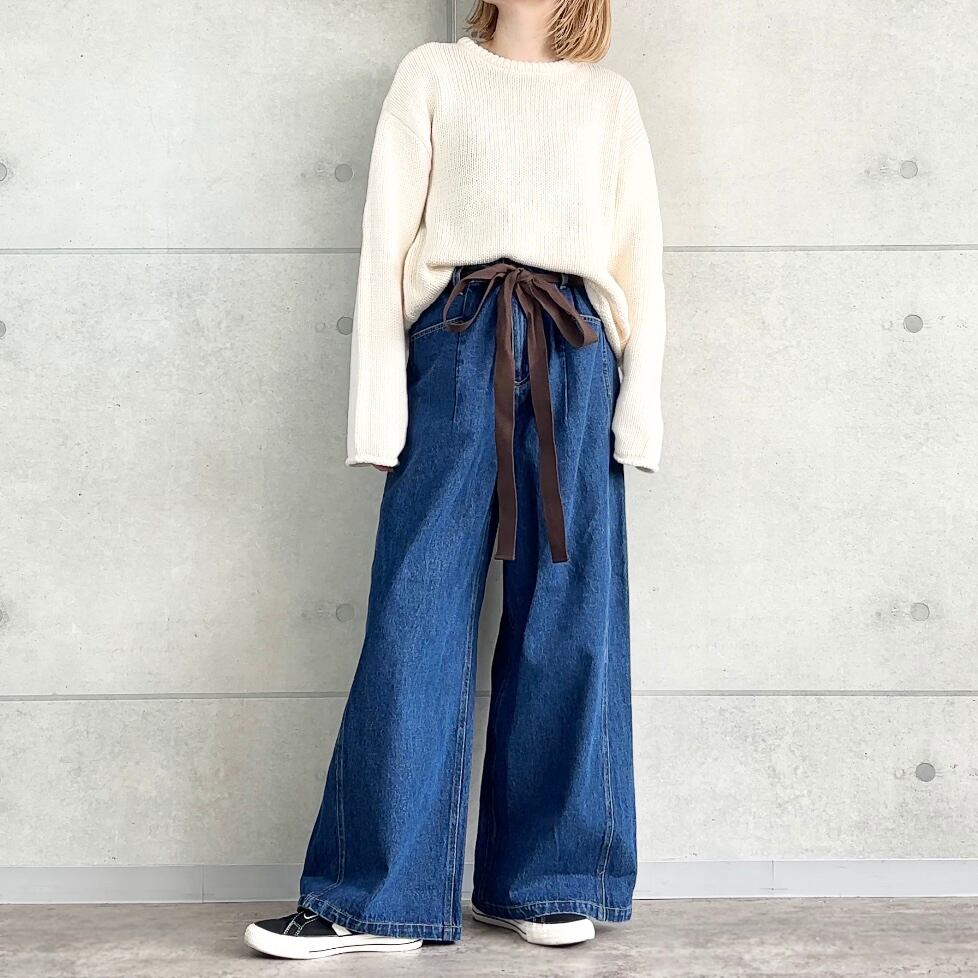 alee リメイクデザイン サスペンダー付き デニム｜ワイド | AUG ONLINE