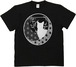 [江戸てん]丸窓の猫 黒  Tシャツ 7.4オンススーパーヘビー厚地 捺染プリント M～4L大きいサイズまで メンズ