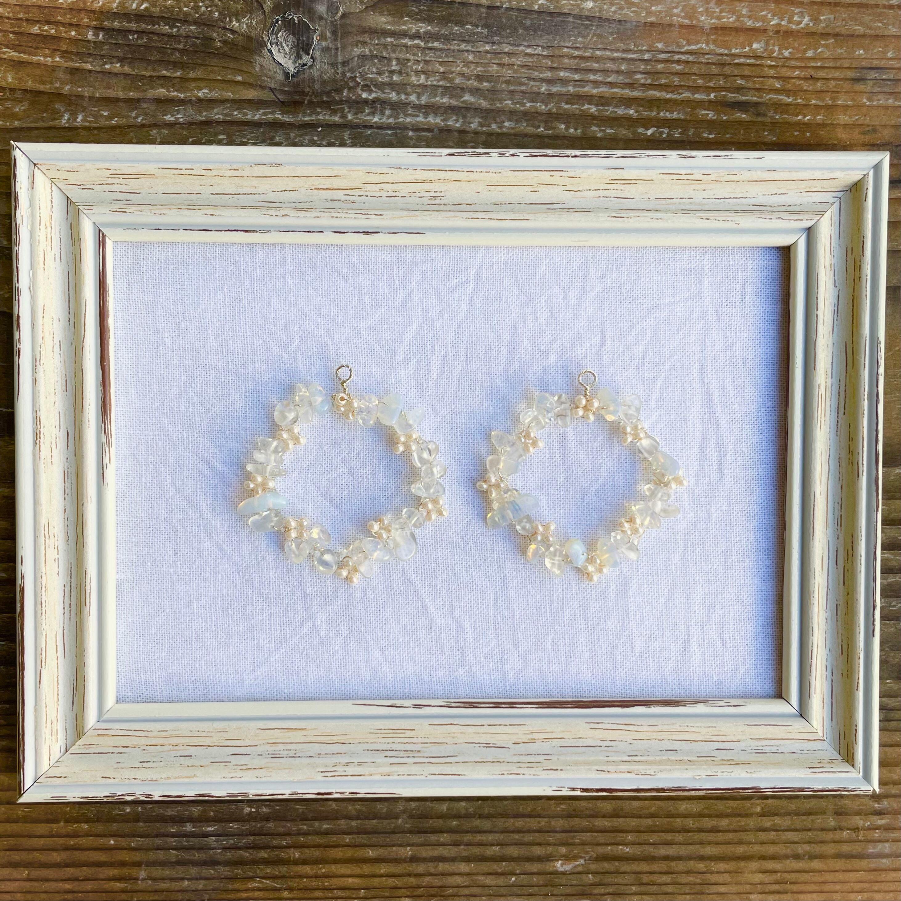 ホワイトオパールの花かんむり