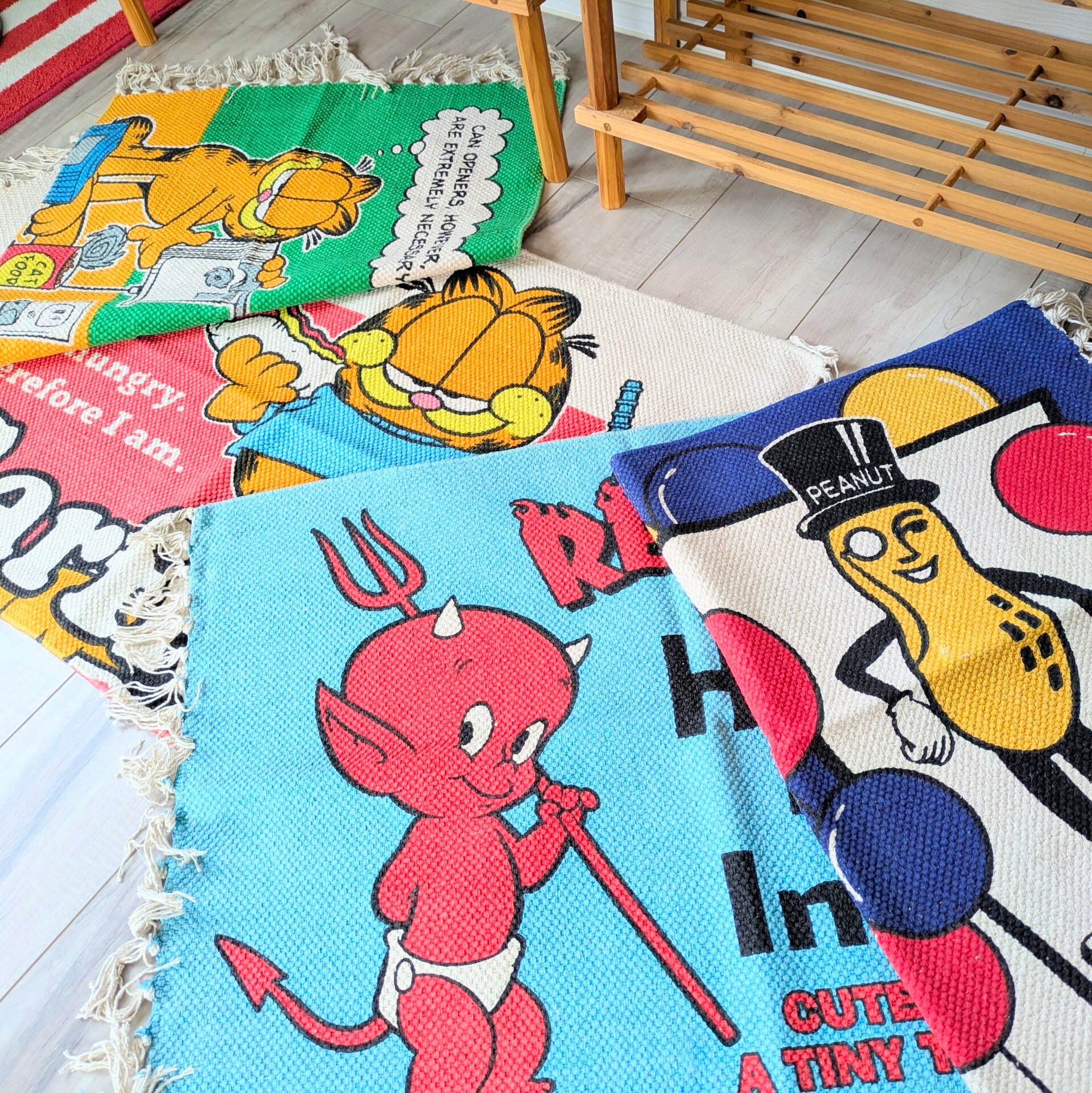 【 Hot Stuff the Little Devil ( ホットスタッフザリトルデビル ) 】 『Hottest Devil KID'S In Town』COTTON MAT /  コットンマット/ Floor Mat / フロアマット〚アメリカン雑貨 アメトイ〛