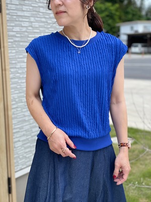 ◆1点ものシリーズ◆素材感の遊び心とあまりの着心地の良さに一目惚れたトップス