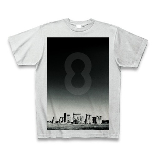 ストーンヘンジとミニマル図形「8」Tシャツ
