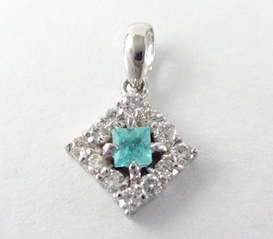 【SOLD OUT】パライバトルマリン　ダイヤ　ペントップ　プラチナ　0.086ct　0.21ct　～ Parayba tourmaline diamond pendant top platinum 0.086ct 0.21ct～