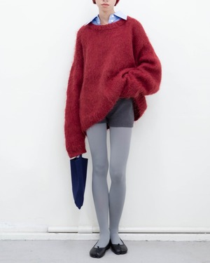 1980s hand-knit hairy mohair sweater