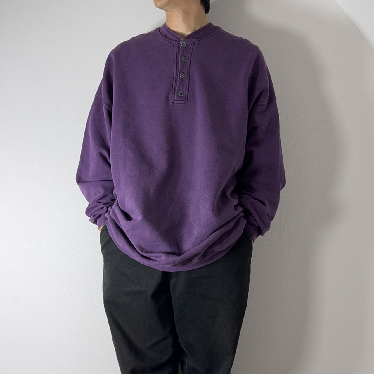 90s Russell Athletic henry neck sweatshirt "made in USA" XXL 古着 - 16