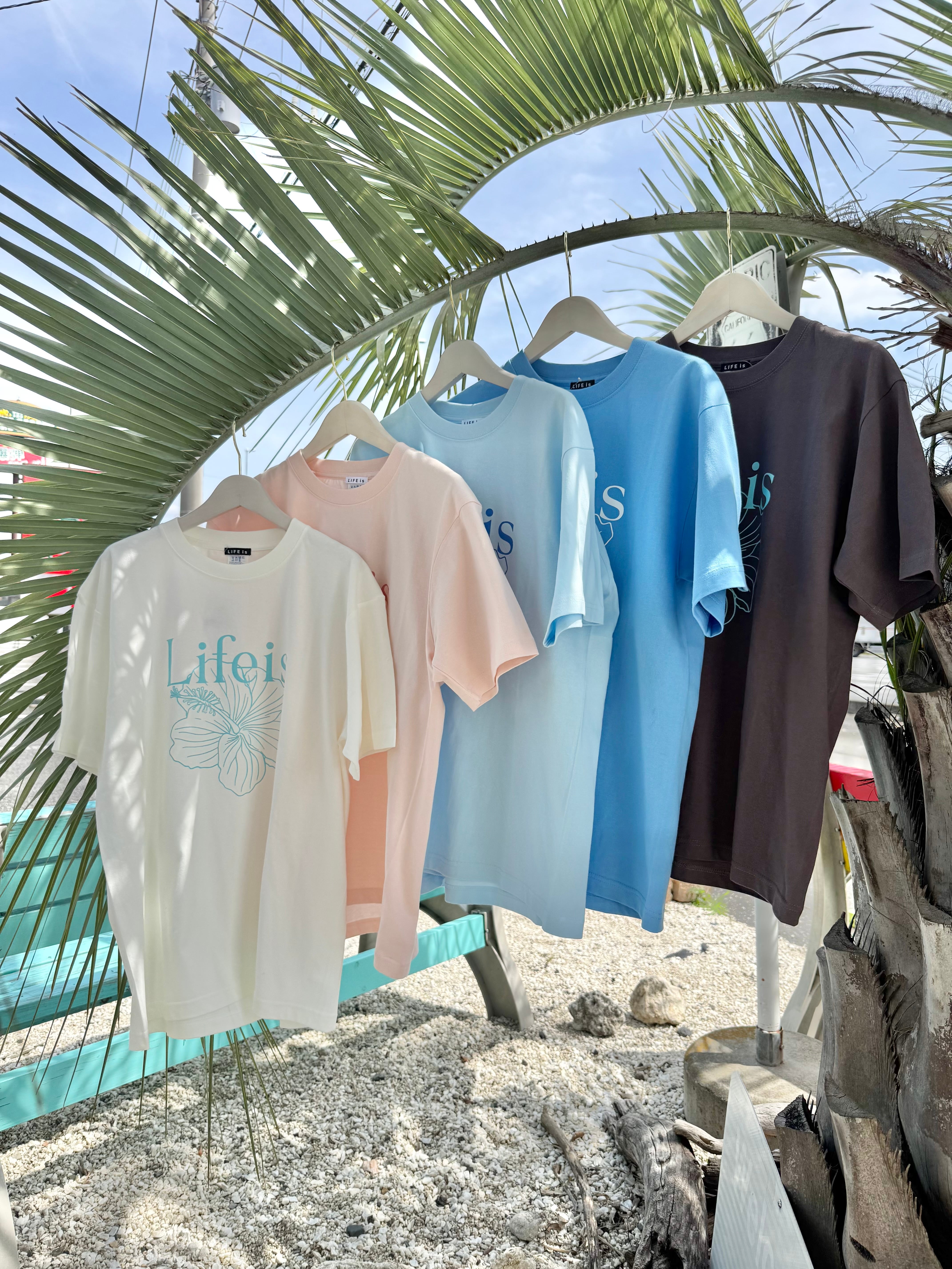 LIFE is ハイビスカス半袖Tシャツ ¥6,500+tax