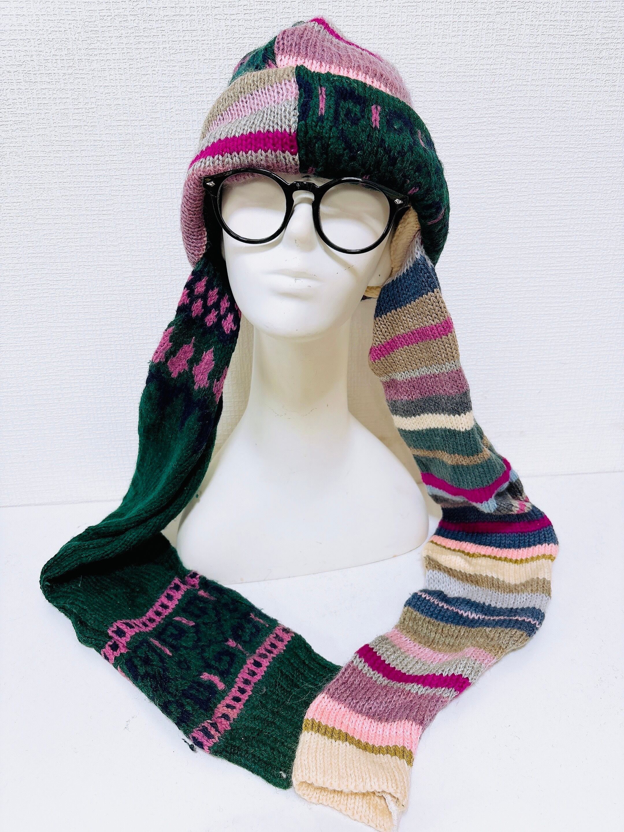 beanie with scarf