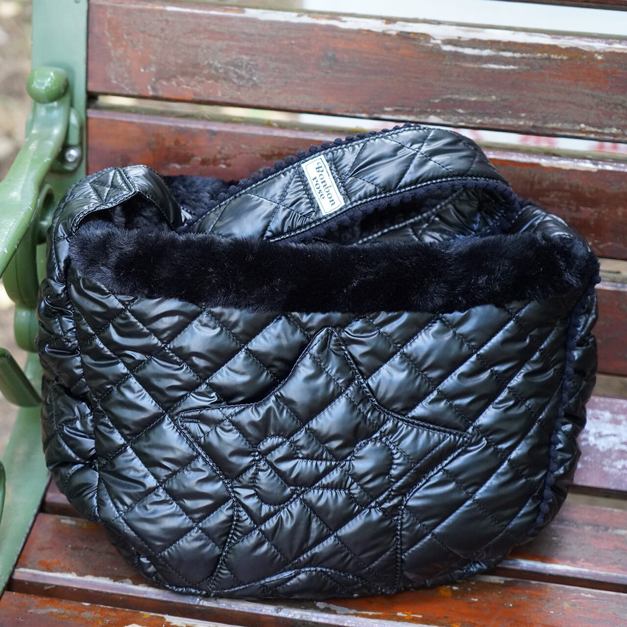 キルティングスリングバッグ【ブラック】 | Bonbon rose