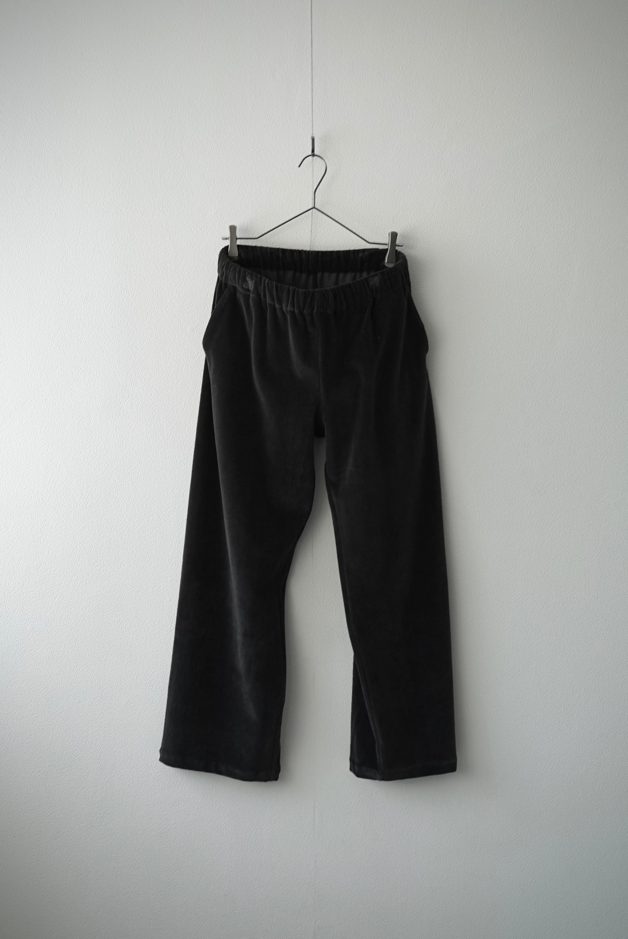 Organic Cotton Velour / Wide Leg Pants (FADE BLACK) | C O L I N A
