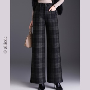 チェックハイウエストワイドパンツ　A3954