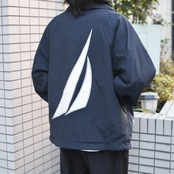 NAUTICA asymmetry design double zip nylon jacket