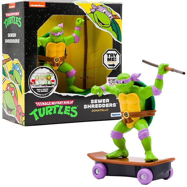 ☆US直輸入☆【 Teenage Mutant Ninja Turtles（ ティーンエイジ ミュータント ニンジャ タートルズ ）】 Turtles Sewer Shredders Pull Back Vehicles / 5インチ タートルズ スケートプルバックトイ / ドナテロ〚アメリカン雑貨 アメトイ〛