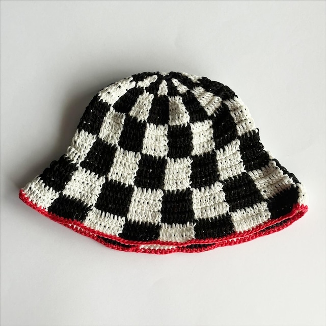 Baby Crochet Hat【46-48cm】Checker
