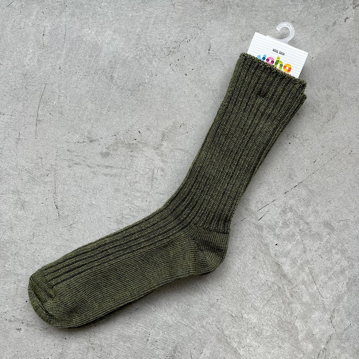 ⚫︎joha/wool ribsocks 【60016/moss】