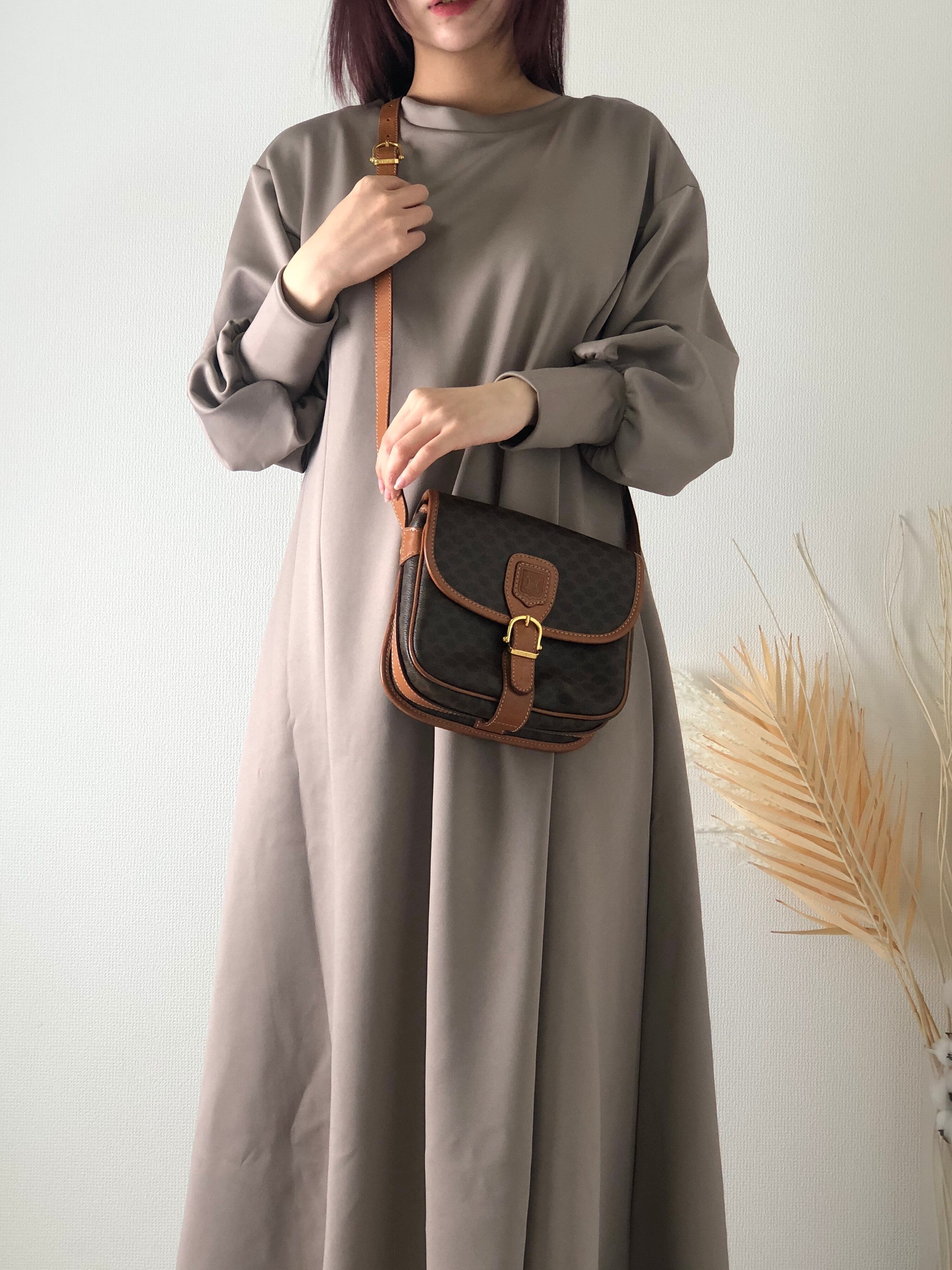 CELINE セリーヌ マカダム ブラゾン型押し レザー フロント