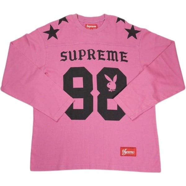 Size【L】 SUPREME シュプリーム ×Playboy 26SS L/S Football Top Pink