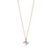 4mm Zirconia Square 45°- 4 Claw Necklace
