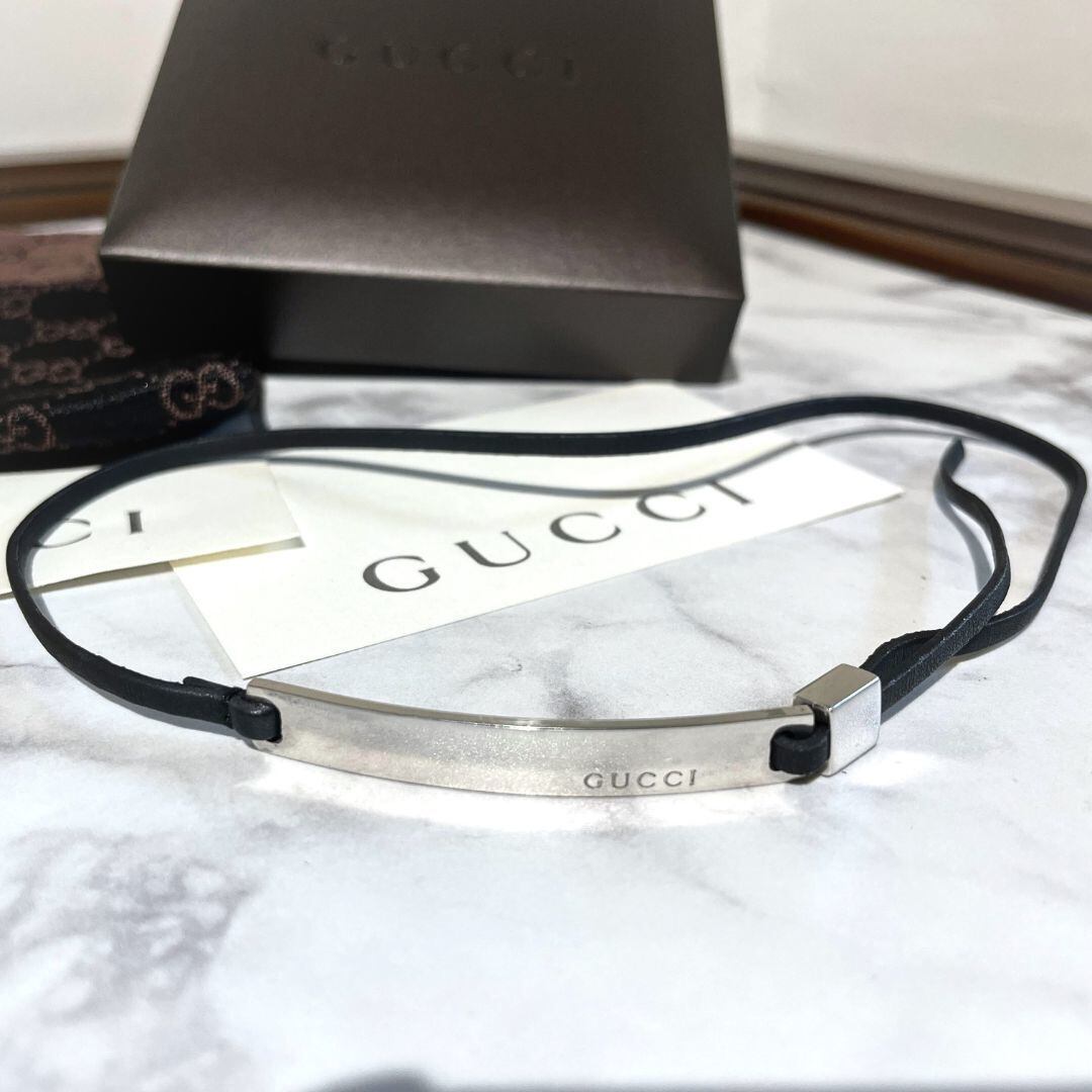 GUCCI グッチ シルバープレート チョーカー ブレスレット 2way 