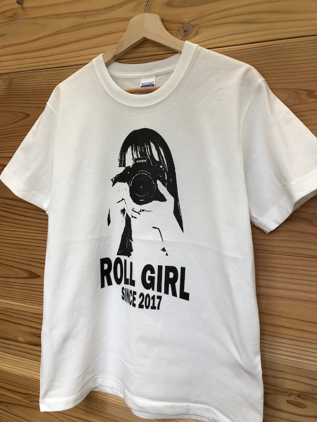 ROLL GIRL（CAMERA）white　T-shirt