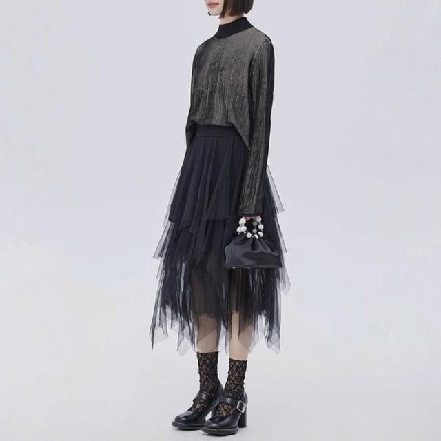 Textured rib-neck stripe top C1397