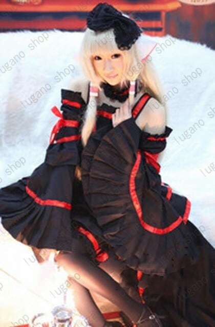 K3008 chobits ちょびっツ （ちぃ） Chii 黒ver. 風 コスプレ衣装