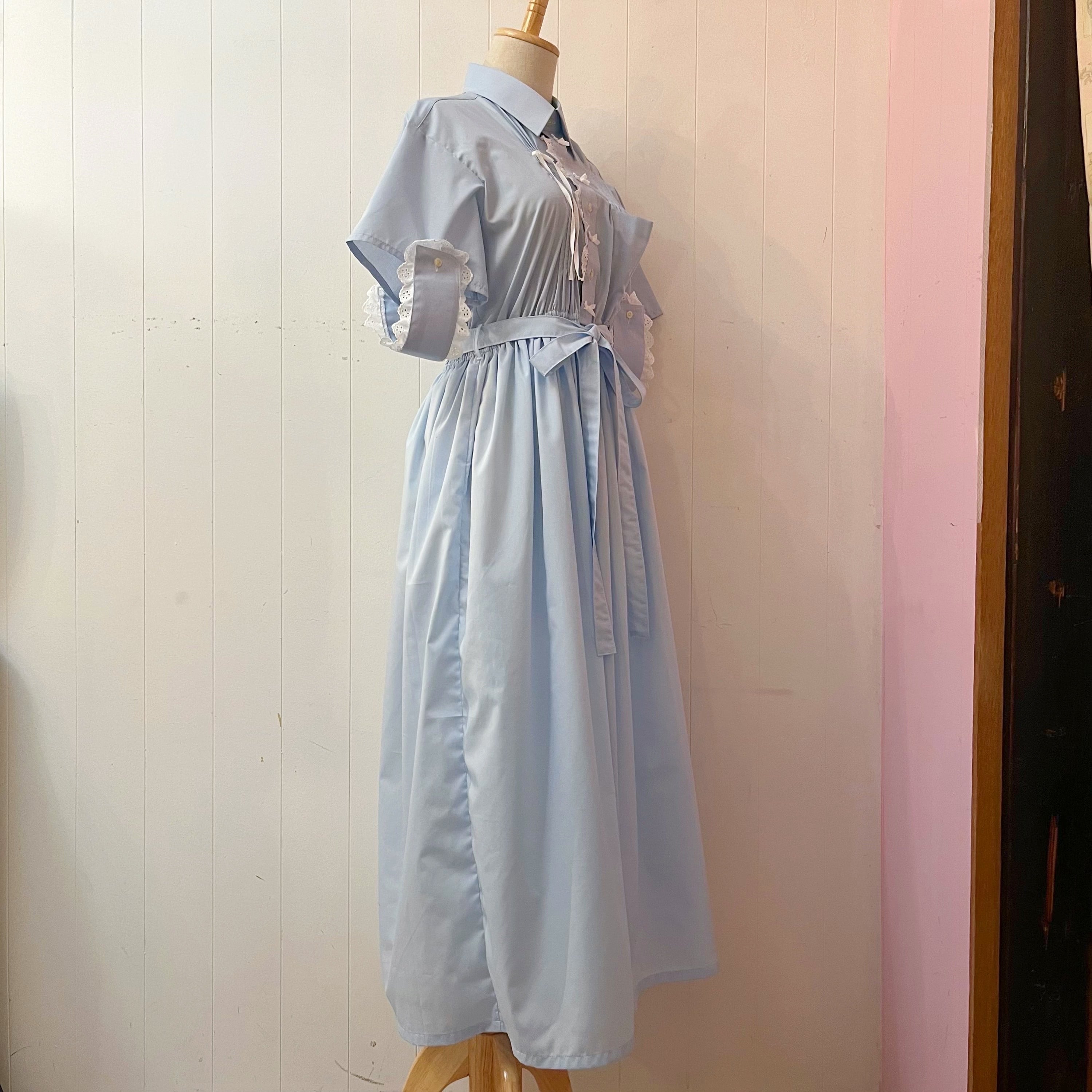 remake : pintuck stripe asymmetry shirt one-piece