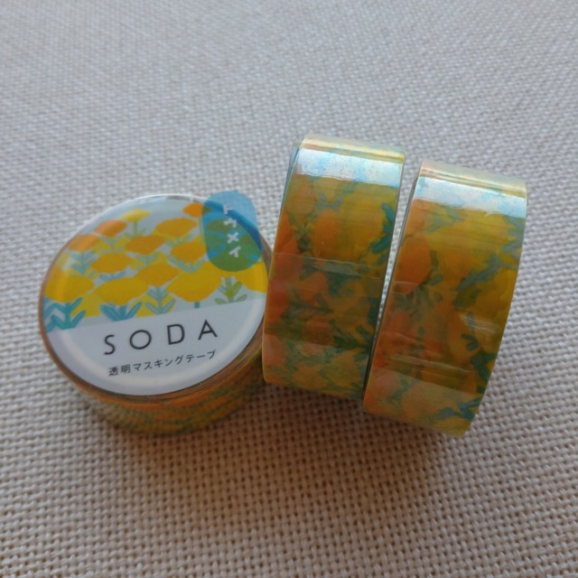 SODA　ベニバナ　15mm透明マステ　SO01