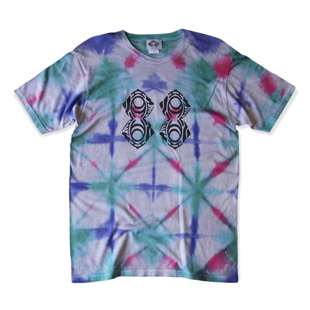 TKHOME FACTORY "88 LOGO" TIE DYE  T-SHIRT -L-