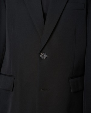 ssstein "WOOL KERSEY OVERSIZED SINGLE BREASTED JACKET〔BLACK〕"