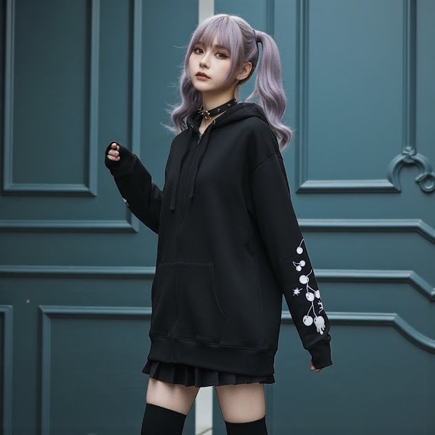 パーカー 地雷 さくらんぼ チェリー 病みかわいい サブカル地雷