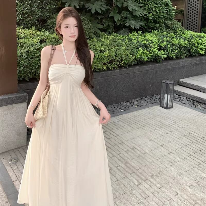 【dress】ホルターネックロングワンピース Q8270