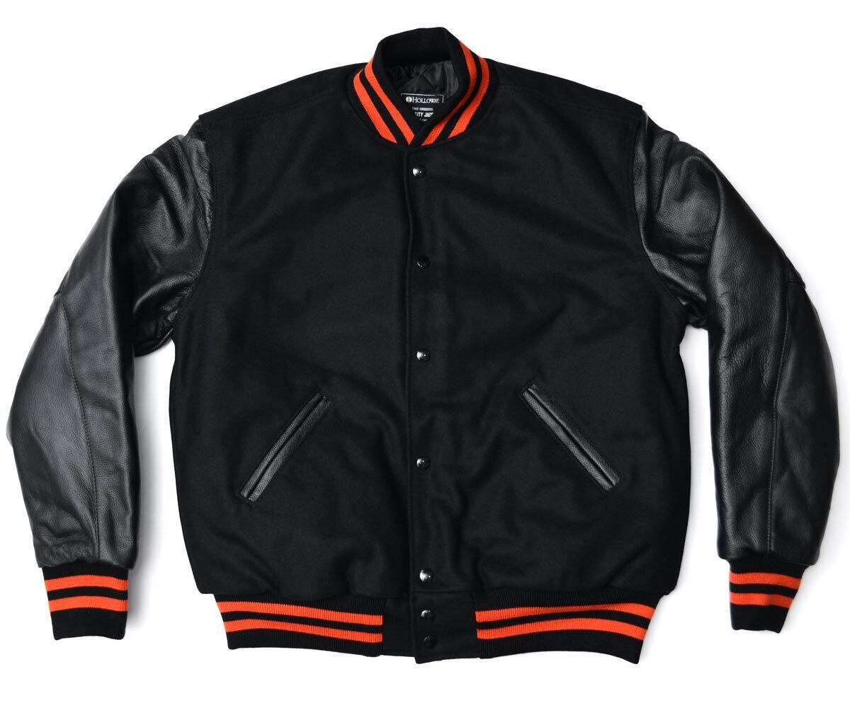 HOLLOWAY レザー/メルトン スタジャン 34色展開 ［VARSITY