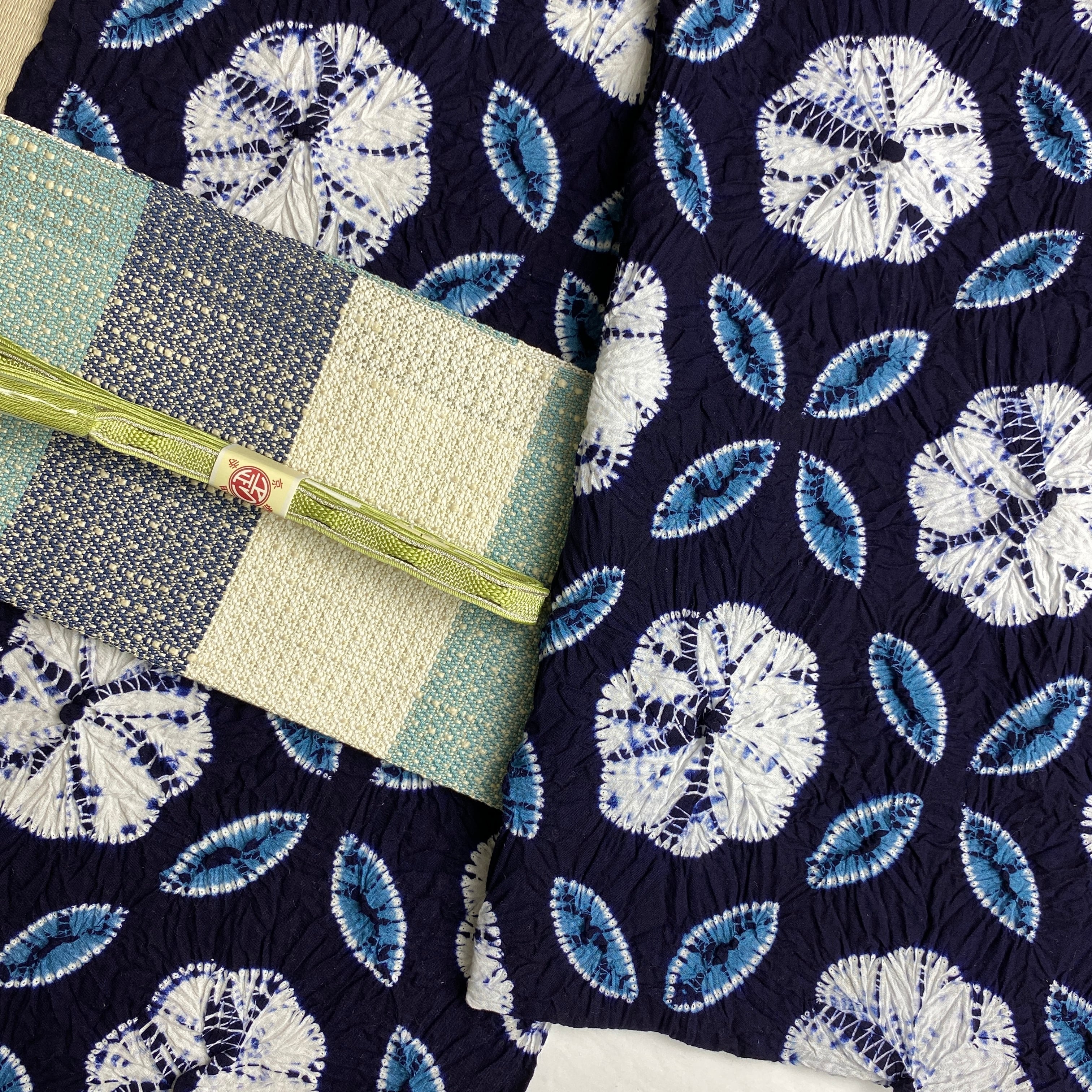 誂え品】伝統的工芸品 有松絞り浴衣 七宝花 ＊お仕立代込 | きものの