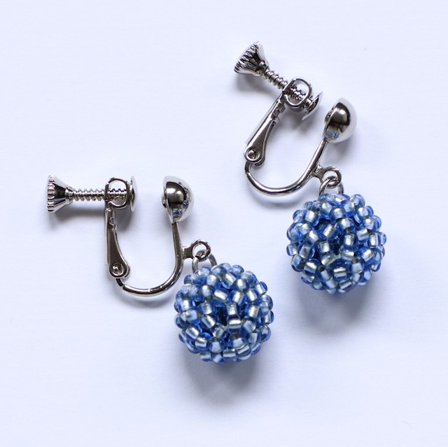 EARTHビーズイヤリング / EARTH beads clip-on earrings