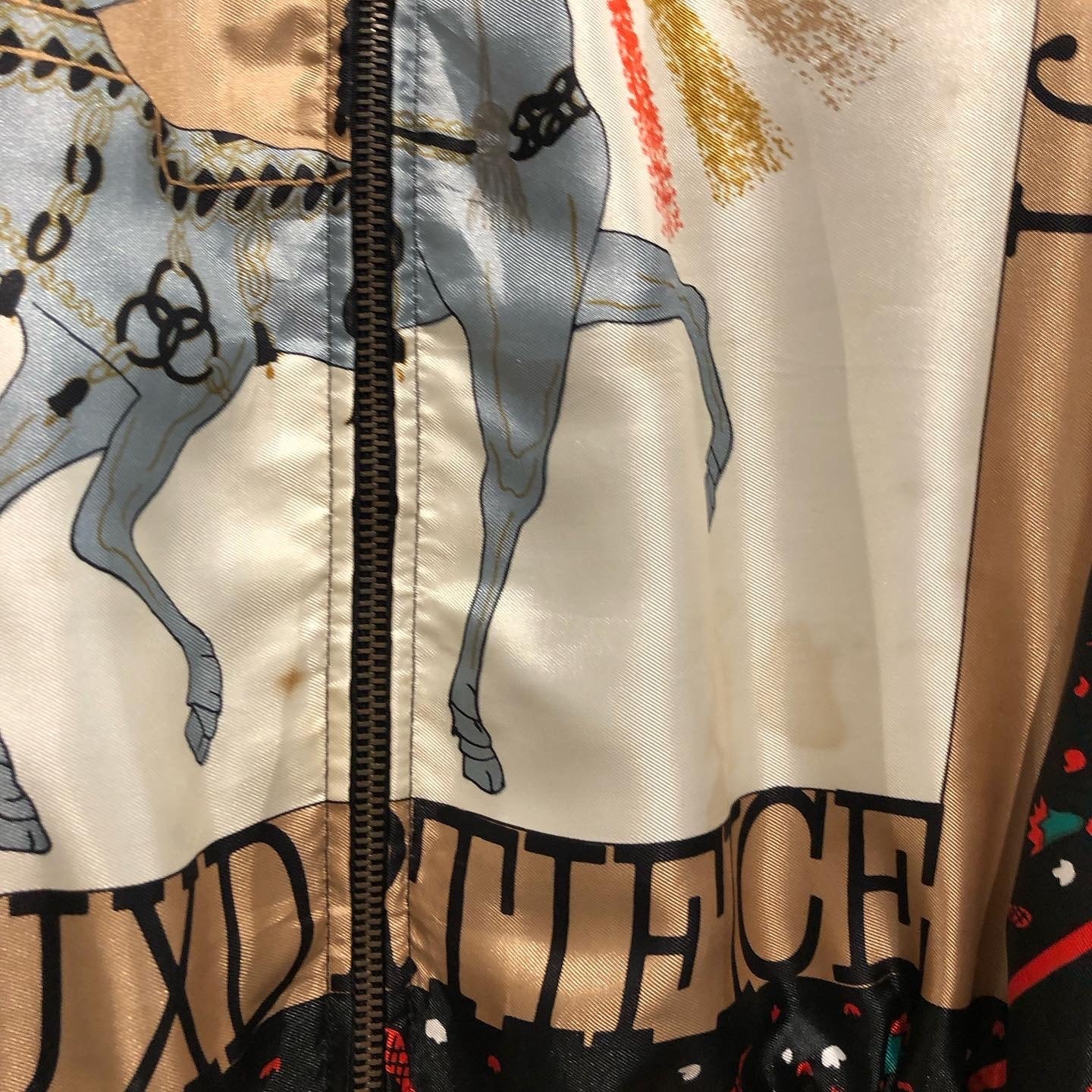 オーバーデザインが懐かしいHermesソフトティルトジャケット 80s HERMES bootleg scarf pattern blouson【高円寺店】 | What'z up