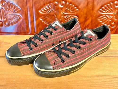 converse（コンバース） ALL STAR（オールスター）赤/黒 チェック 8 26.5cm 90s USA 259